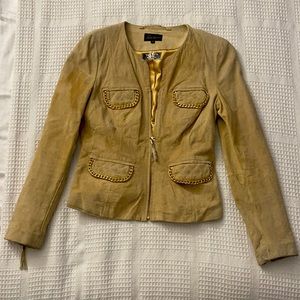 Vera pelle beautiful Italian made jacket with gold chain detailing.